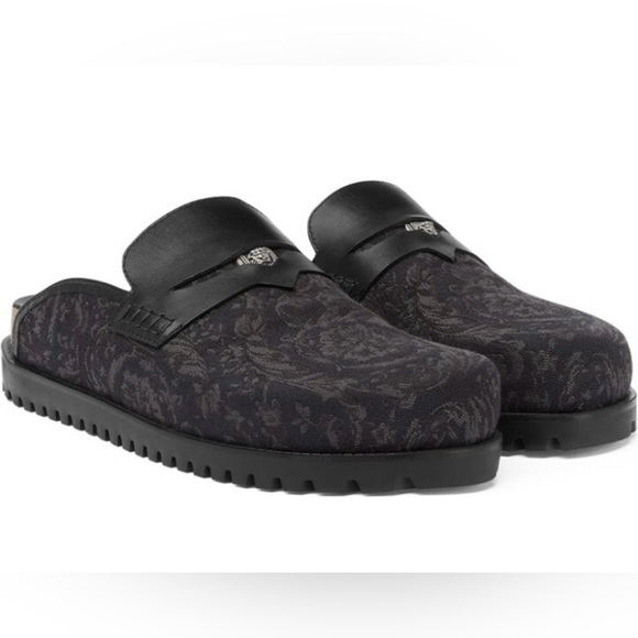 Versace Other - Versace Medusa Head-embellished Barocco-jacquard mules